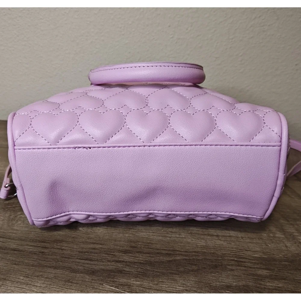 Juicy Couture‎ Satchel Women Small Pink Heart Quilted Crossbody Bag Domed Purse